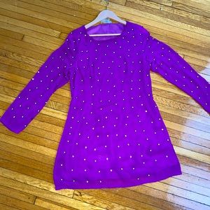 Magenta studded swing cocktail dress 🤩